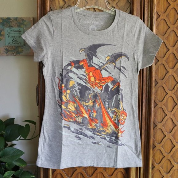 3/$15 Ghosts n Goblins Firebranded Graphic Tee NWT! - Gray, Size XS - Picture 3 of 16
